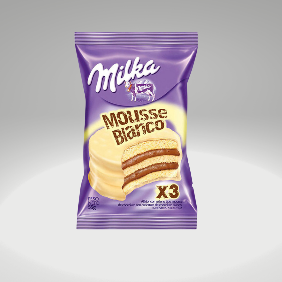 Milka Alfajor Triple white with chocolate Mousse