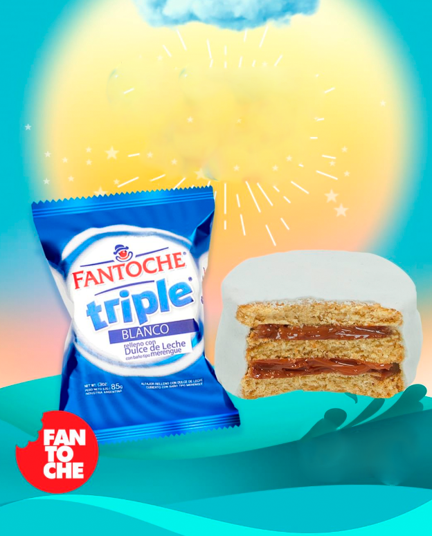 Fantoche Alfajor Triple Sugar Coated with Dulce de Leche